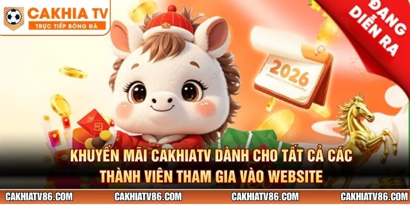 Khuyến mãi CakhiaTV dành cho tất cả các thành viên tham gia vào website